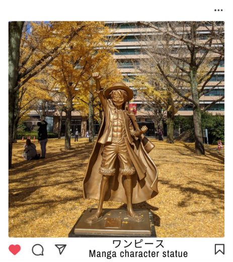 Manga character statue